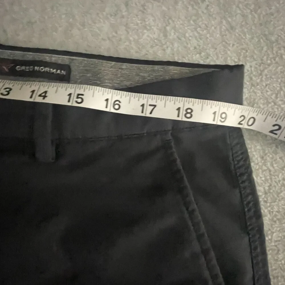 Greg Norman Golf Shorts Mens 38 Black Performance Stretch Flat Front 10 Inseam